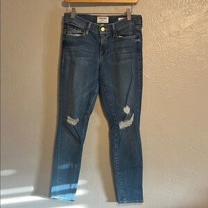 Frame Denim Le Skinny de Jeanne Distressed Women's Jeans 28